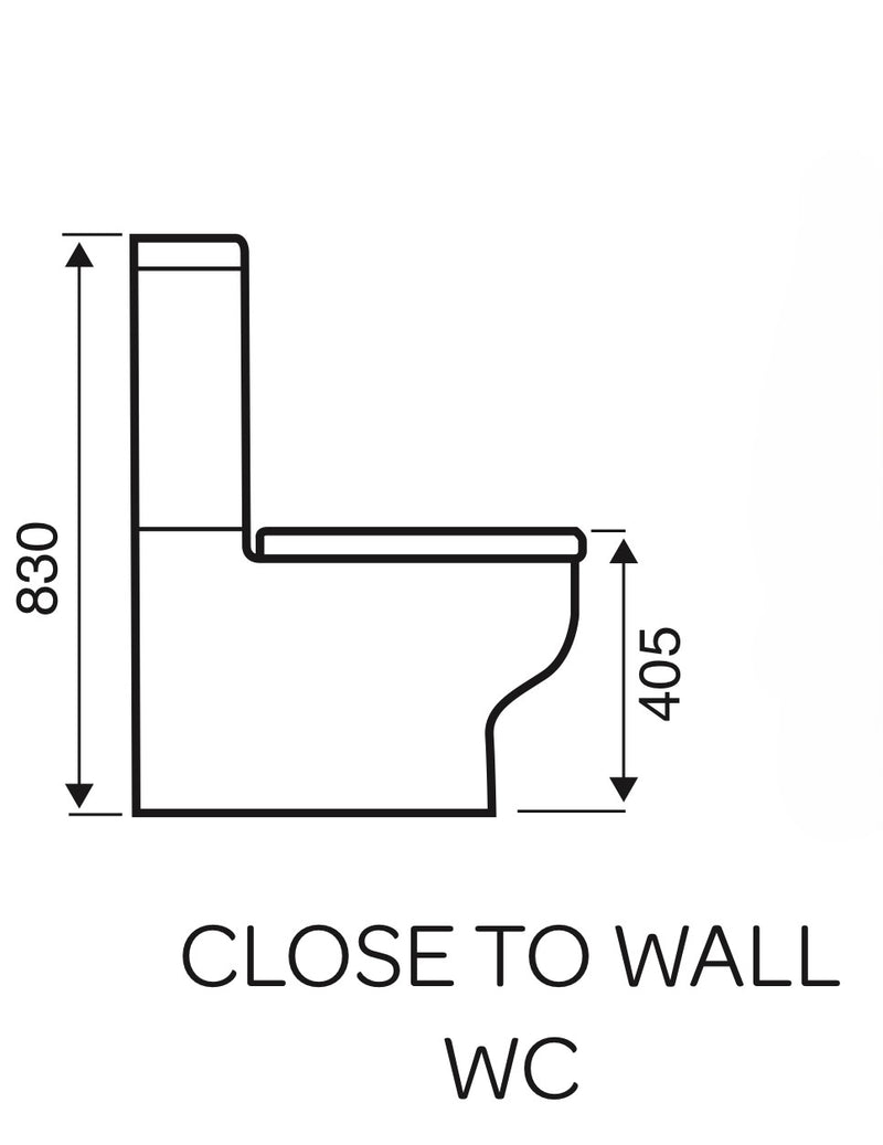 Options 600 Close to Wall C/C Toilet, Cistern & Seat