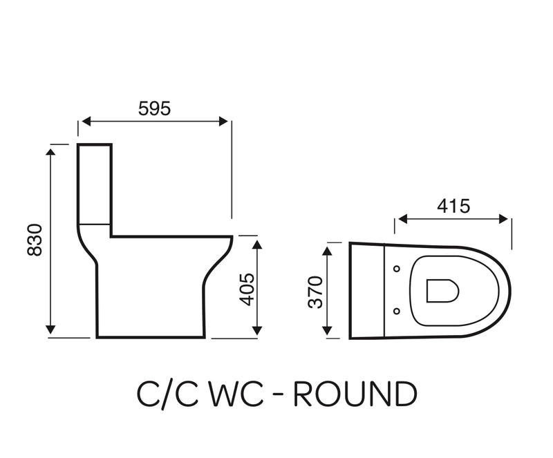 Project Round C/C Toilet, Cistern & Seat