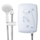 Triton electric shower with handheld shower head in white