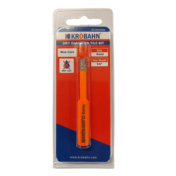 Krobahn dry drilling tile bit in packaging on a white background