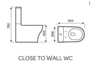 Kameo Close to Wall  C/C Rimless Toilet, Cistern & Seat