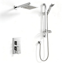 Thermostatic Concealed Shower With Slide Rail Kit & Overhead Drencher - Pure Option 3