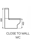 Options 600 Close to Wall C/C Toilet, Cistern & Seat