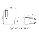 Project Round C/C Toilet, Cistern & Seat