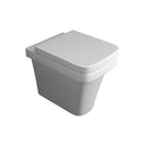 The image shows a gray toilet bowl with a soft close seat, part of the Sicily BTW series.