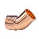 A bronze-colored brass end feed obtuse street elbow pipe fitting.