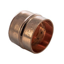 A bronze-colored copper solder stop end with a visible brand marking on the side.