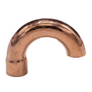 A bronze-colored brass U bend pipe fitting.